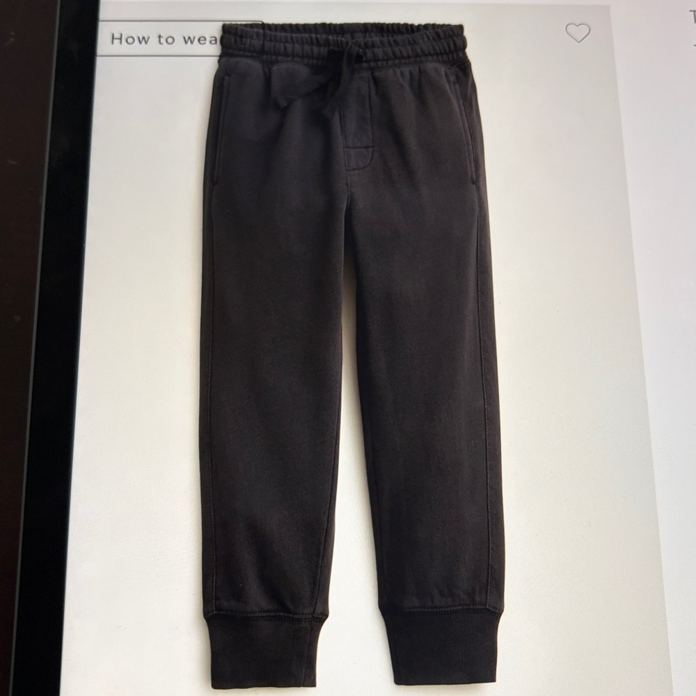 NWT J. Crew Crewcuts Slim Slouchy Jogger Pant in Black, 8